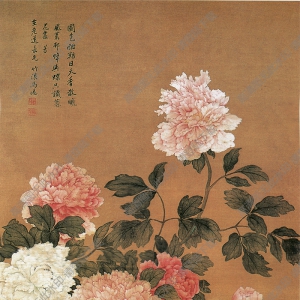 清 馬逸《國(guó)色天香圖》高清大圖下載