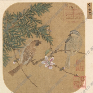 北宋 趙佶《花鳥圖》國畫高清大圖下載