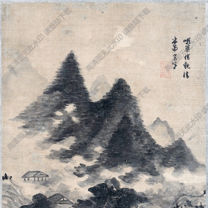 明末清初 藍(lán)瑛《山水十開(kāi)》-6 國(guó)畫高清大圖下載