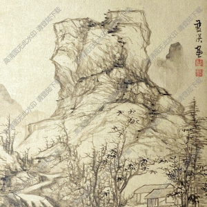 明 藍(lán)瑛《澄觀圖》國(guó)畫高清大圖下載