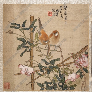 清 任頤《花鳥冊(cè)頁(yè)》國(guó)畫高清大圖下載