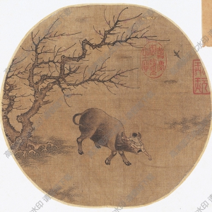 宋 李唐《牧牛圖》國(guó)畫(huà)高清大圖下載