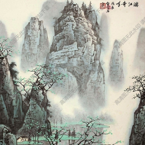 白雪石國(guó)畫(huà) 漓江奇峰 高清大圖下載