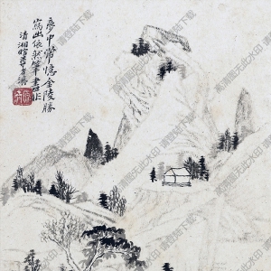 清 石濤《山水》-10國(guó)畫高清大圖下載