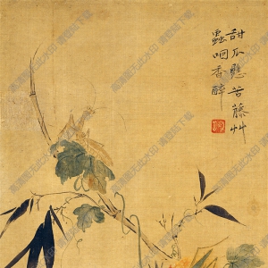 清 惲壽平《花鳥草蟲圖》-3國(guó)畫高清大圖下載