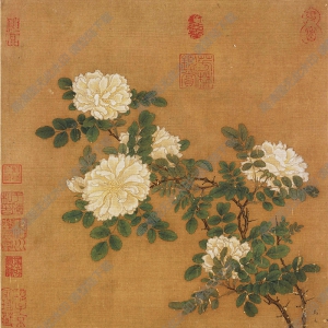 宋 馬遠(yuǎn)《白薔薇圖》國畫高清大圖下載