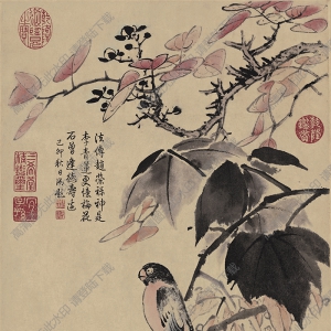 藍(lán)瑛超高清《秋色梧桐圖》國畫百度云網(wǎng)盤下載