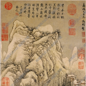 文徵明超高清《山水圖》國(guó)畫(huà)百度云網(wǎng)盤(pán)下載