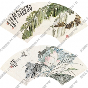 王個(gè)簃作品 花卉草蟲 高清大圖下載