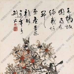 高劍父國(guó)畫(huà) 菊花2 高清大圖下載