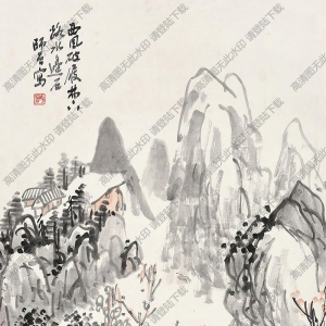 陳師曾國(guó)畫作品 西風(fēng)破屐 高清下載