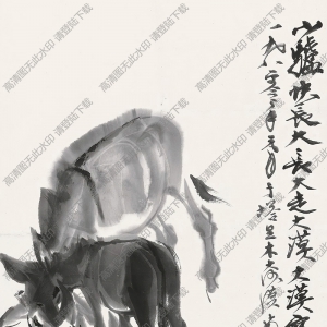 黃胄國(guó)畫作品 雙驢圖 高清下載