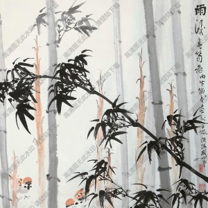 關(guān)山月國(guó)畫作品 雨后春筍圖 高清下載