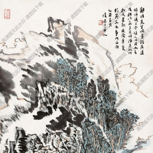 陸儼少國畫作品 云山幽趣圖 高清下載