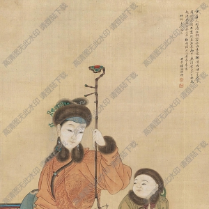 顧洛國(guó)畫(huà)作品 聽(tīng)琴圖 高清下載