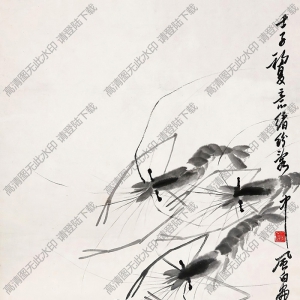 蔣風(fēng)白國(guó)畫(huà)作品 蝦蟹圖 高清下載