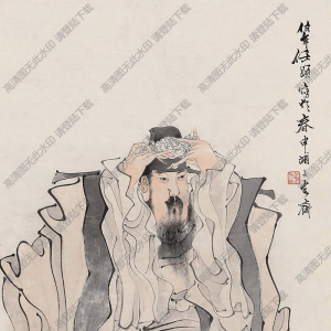 任頤國(guó)畫(huà)作品 鶴壽圖 高清下載