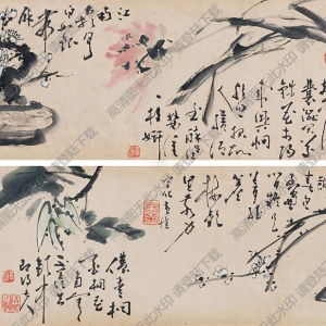 黃慎國(guó)畫 花鳥 高清大圖下載