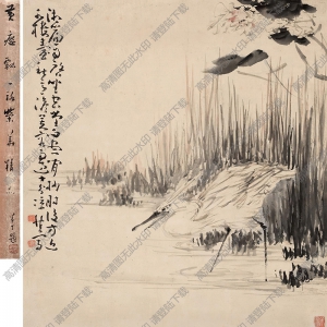 黃慎國(guó)畫作品 一路榮華 高清下載