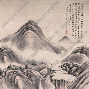 錢(qián)維城國(guó)畫(huà) 翠谷清暉 高清大圖下載