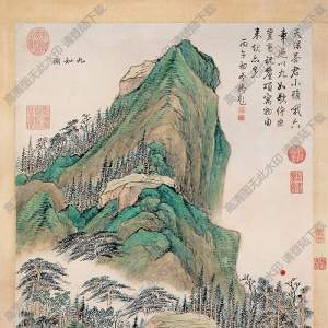 錢(qián)維城國(guó)畫(huà) 九如圖 高清大圖下載