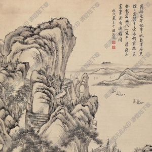 錢(qián)維城國(guó)畫(huà) 清秋帆影 高清大圖下載