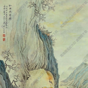 陶冷月國(guó)畫(huà)作品 臥佛夜色圖 高清下載