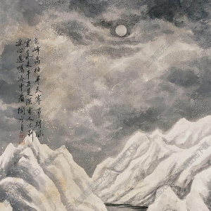 陶冷月國(guó)畫(huà)作品 雪夜圖 高清下載