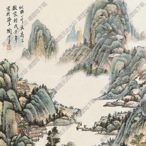 陶冷月國(guó)畫(huà)作品 縱橫一川水 高清下載