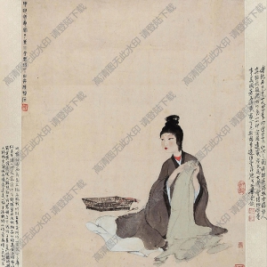 傅抱石國(guó)畫(huà)作品 巧裁圖 高清下載