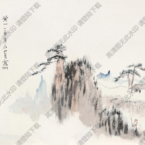 鄭午昌國(guó)畫作品 黃山一角 高清下載