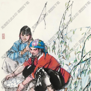 史國(guó)良國(guó)畫 養(yǎng)鵝圖 高清大圖下載