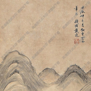 戴進(jìn)國(guó)畫(huà) 擬曹知白筆意山水 高清大圖下載