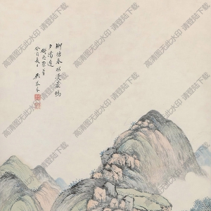 吳琴木國(guó)畫 仿惠崇山水春景 高清大圖下載