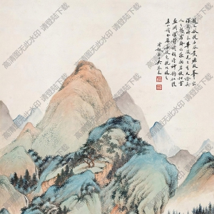 吳琴木國(guó)畫(huà) 溪山清爽 高清大圖下載