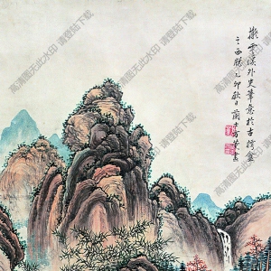 方薰國(guó)畫 山水人物 高清大圖下載