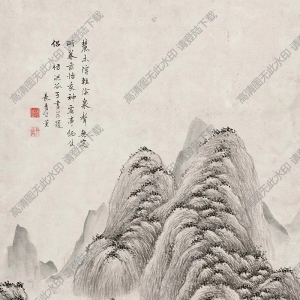 方薰國(guó)畫 聽(tīng)泉圖 高清大圖下載