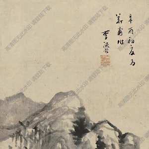 李流芳國(guó)畫(huà) 夏山欲雨圖 高清大圖下載