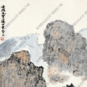 沈邁士國(guó)畫(huà) 水閣青嶂 高清大圖下載