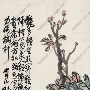 蒲華國(guó)畫(huà) 牡丹 高清大圖下載