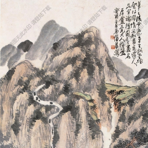 蒲華國(guó)畫 山水 (2) 高清大圖下載