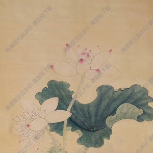 陳洪綬國(guó)畫(huà) 瓶花靈芝 高清大圖下載