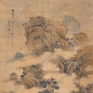 藍(lán)瑛國畫 垂釣圖 高清大圖下載