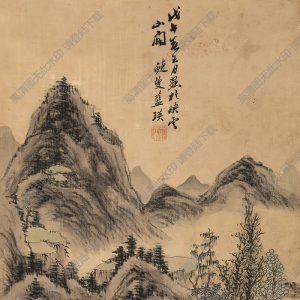 藍(lán)瑛國畫 春山圖 高清大圖下載