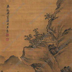 藍(lán)瑛國畫 法馬遠(yuǎn)山水 高清大圖下載