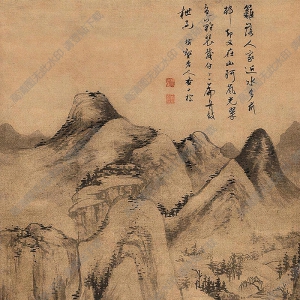 查士標(biāo)作品 深山獨釣 高清大圖下載