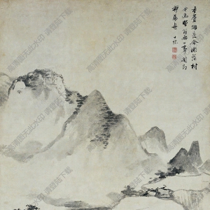 查士標(biāo)作品 重疊煙巒 (2) 高清大圖下載