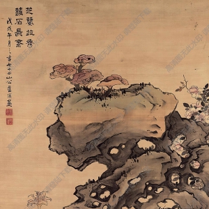 藍(lán)瑛國畫 芝蘐圖 高清大圖下載