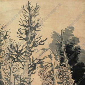 藍(lán)瑛作品 仿藍(lán)田叔山水 高清大圖下載