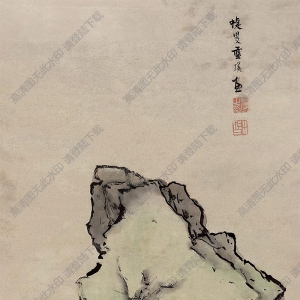 藍(lán)瑛作品 奇石圖 (2) 高清大圖下載